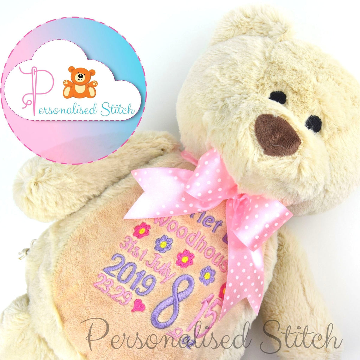 Personalised best sale birth teddies