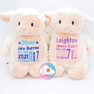 personalised lamb teddy bears