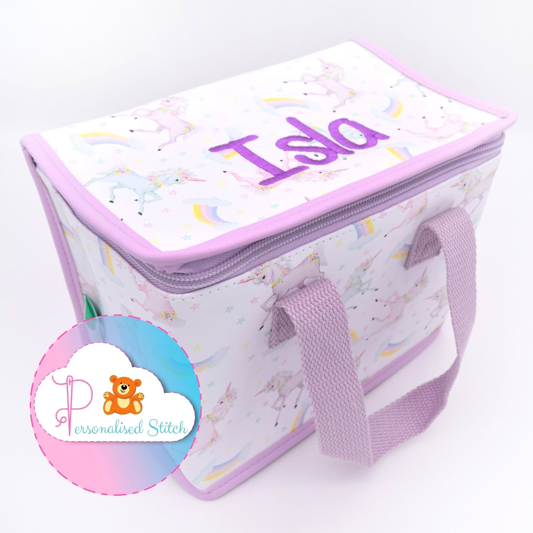 personalised unicorn lunch box