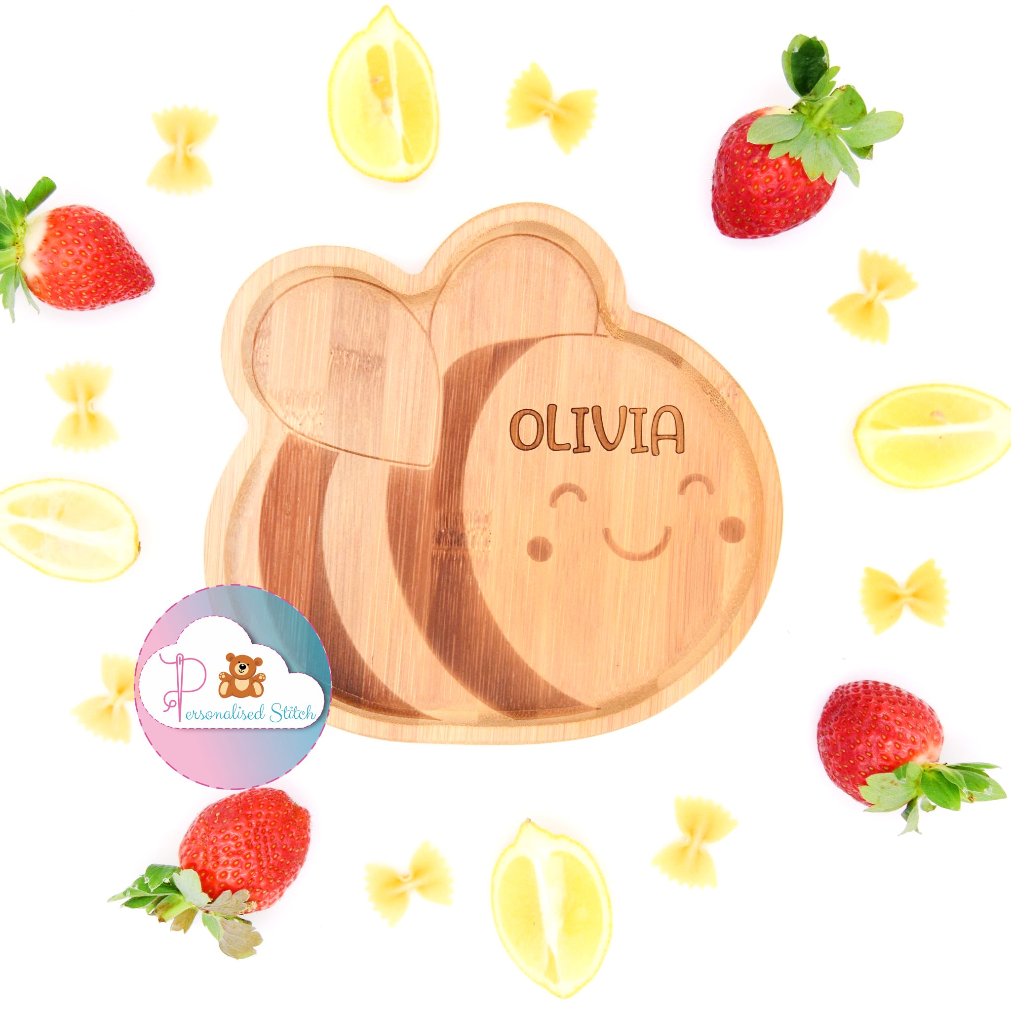 personalised bamboo plate