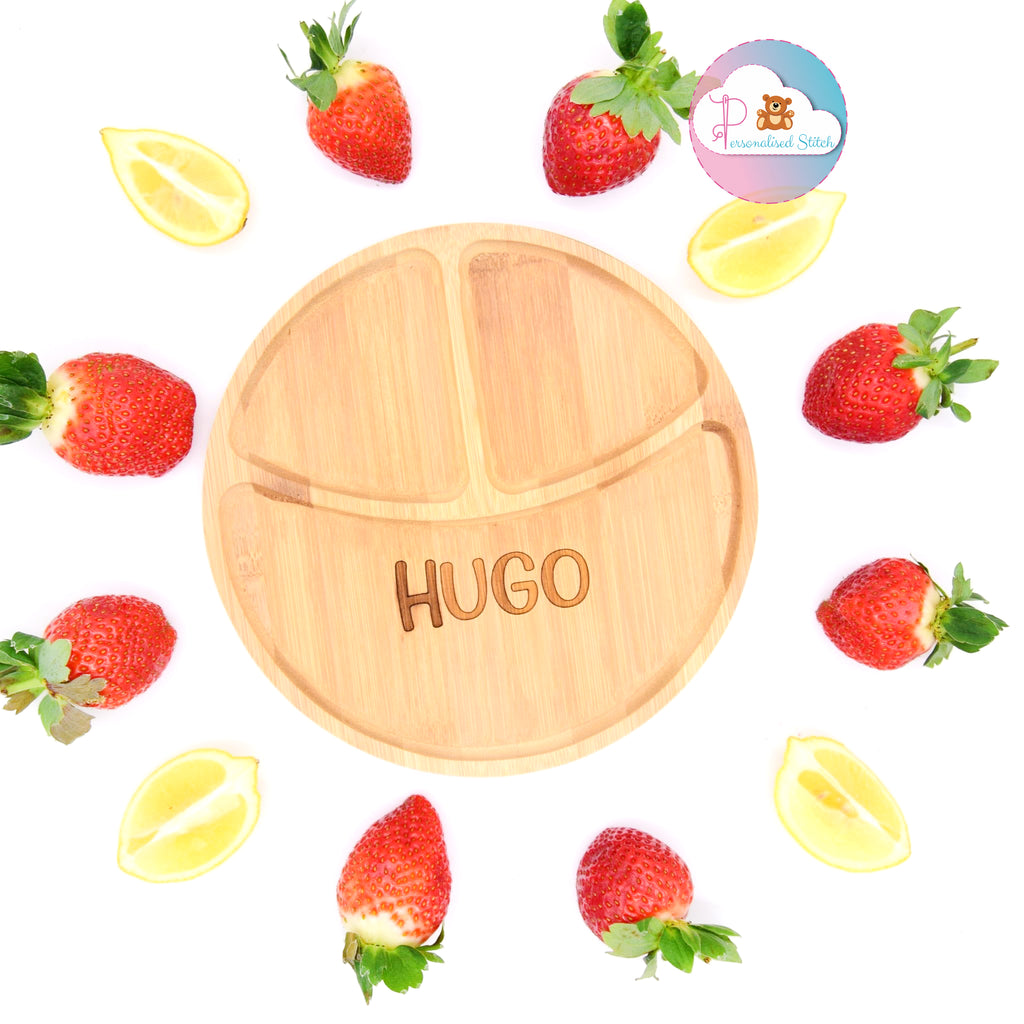 personalised bamboo plate