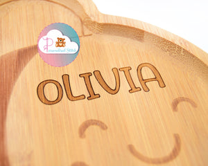 personalised engraved bamboo plate