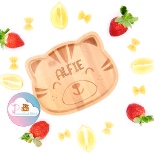 personalised bamboo baby plate