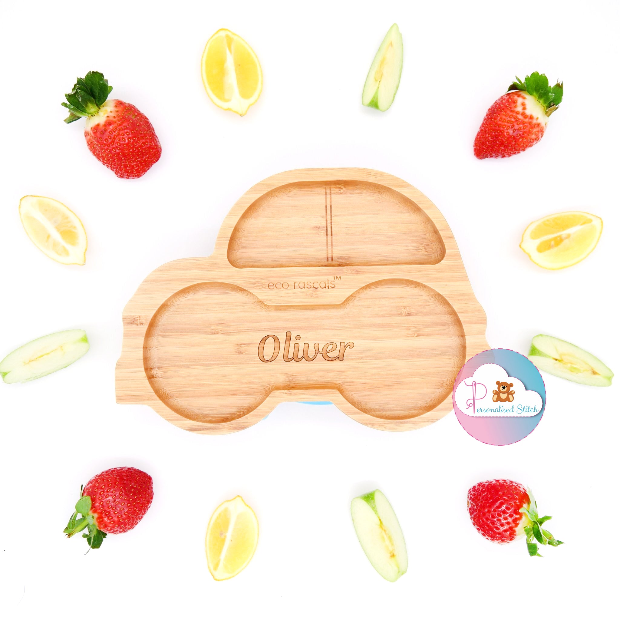 personalised bamboo baby car plate