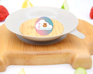 personalised baby bamboo plate