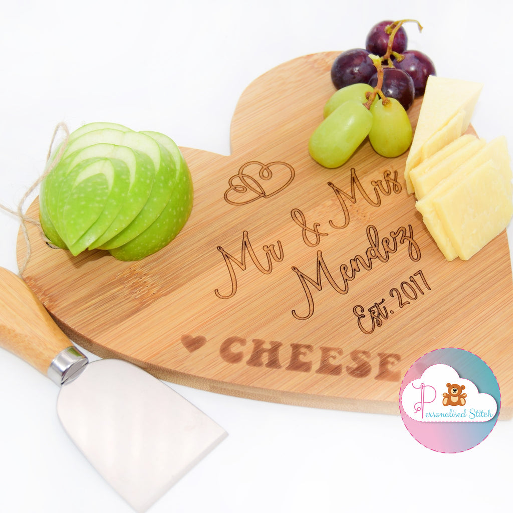 personalised wedding anniversary cheese board