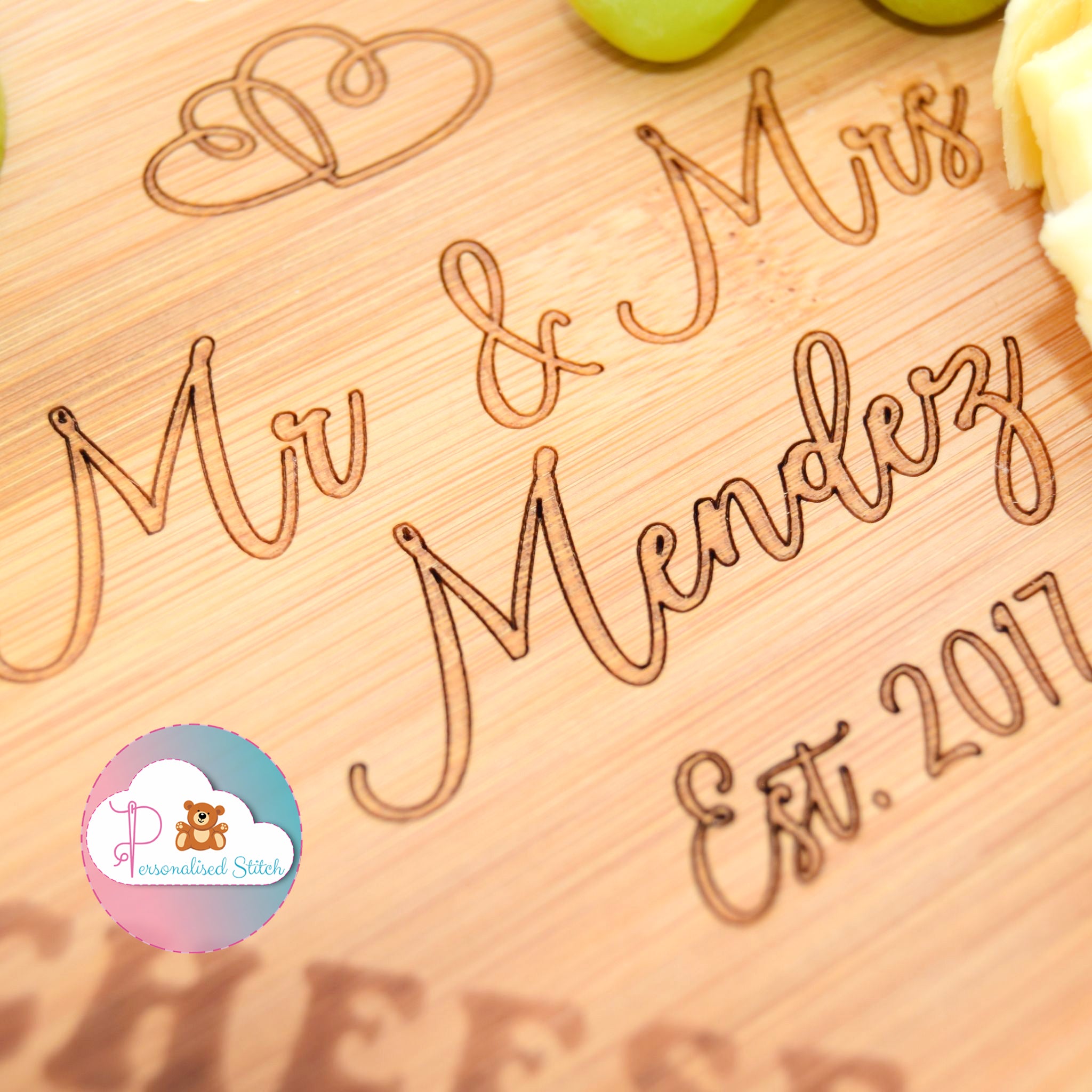 personalised engraved cheese board