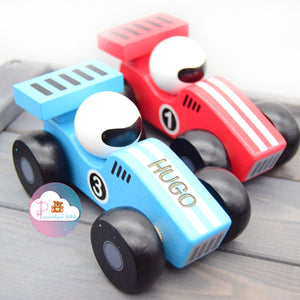 personalised wooden toy car