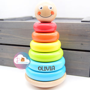 Personalised baby stacker toy