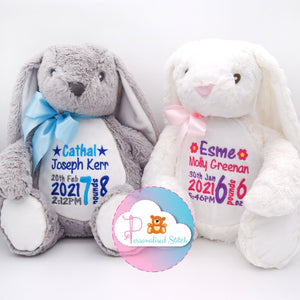 personalised bunny teddy bears
