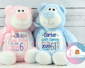 personalised gifts embroidered teddy bears
