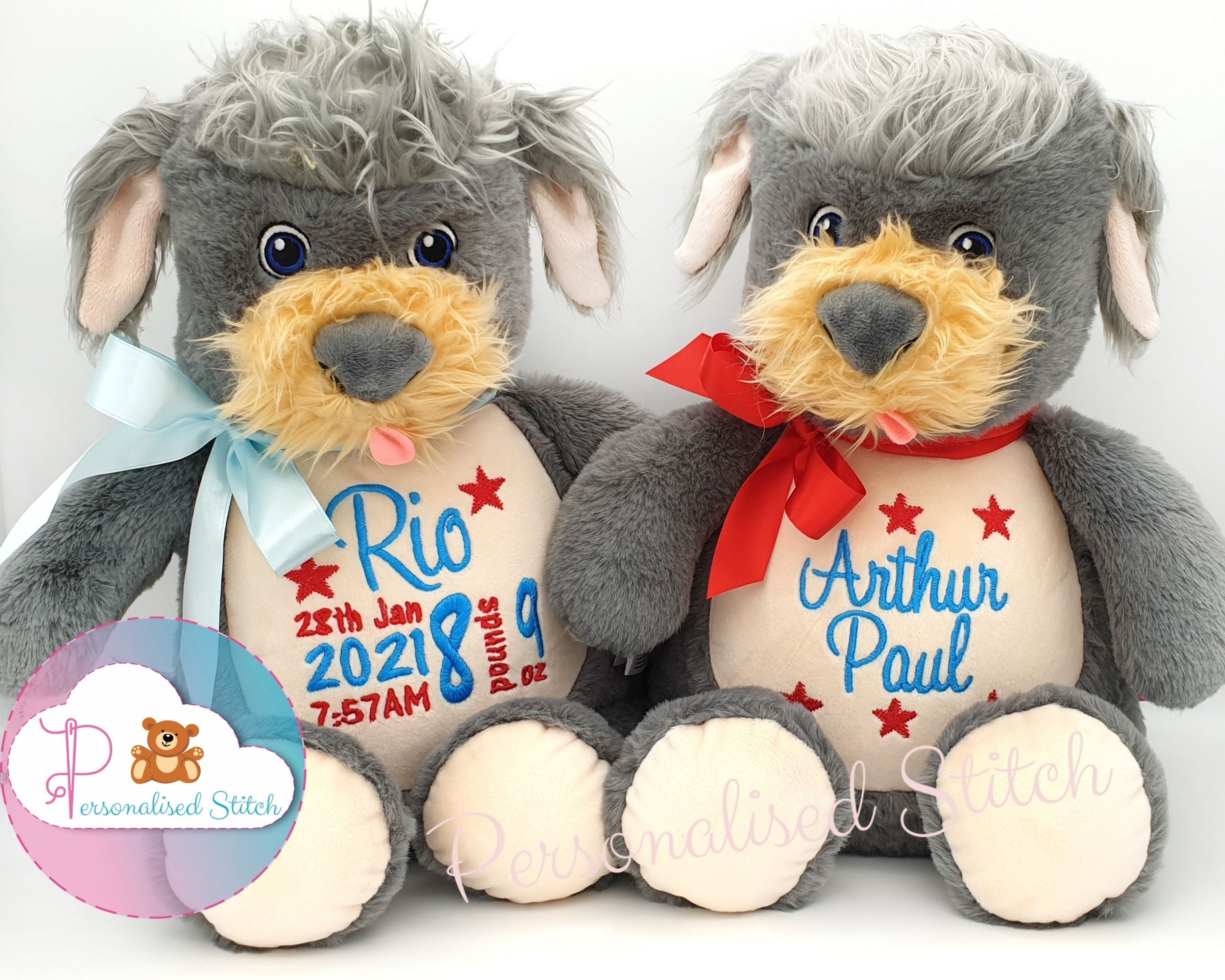 personalised terrier dog soft toy