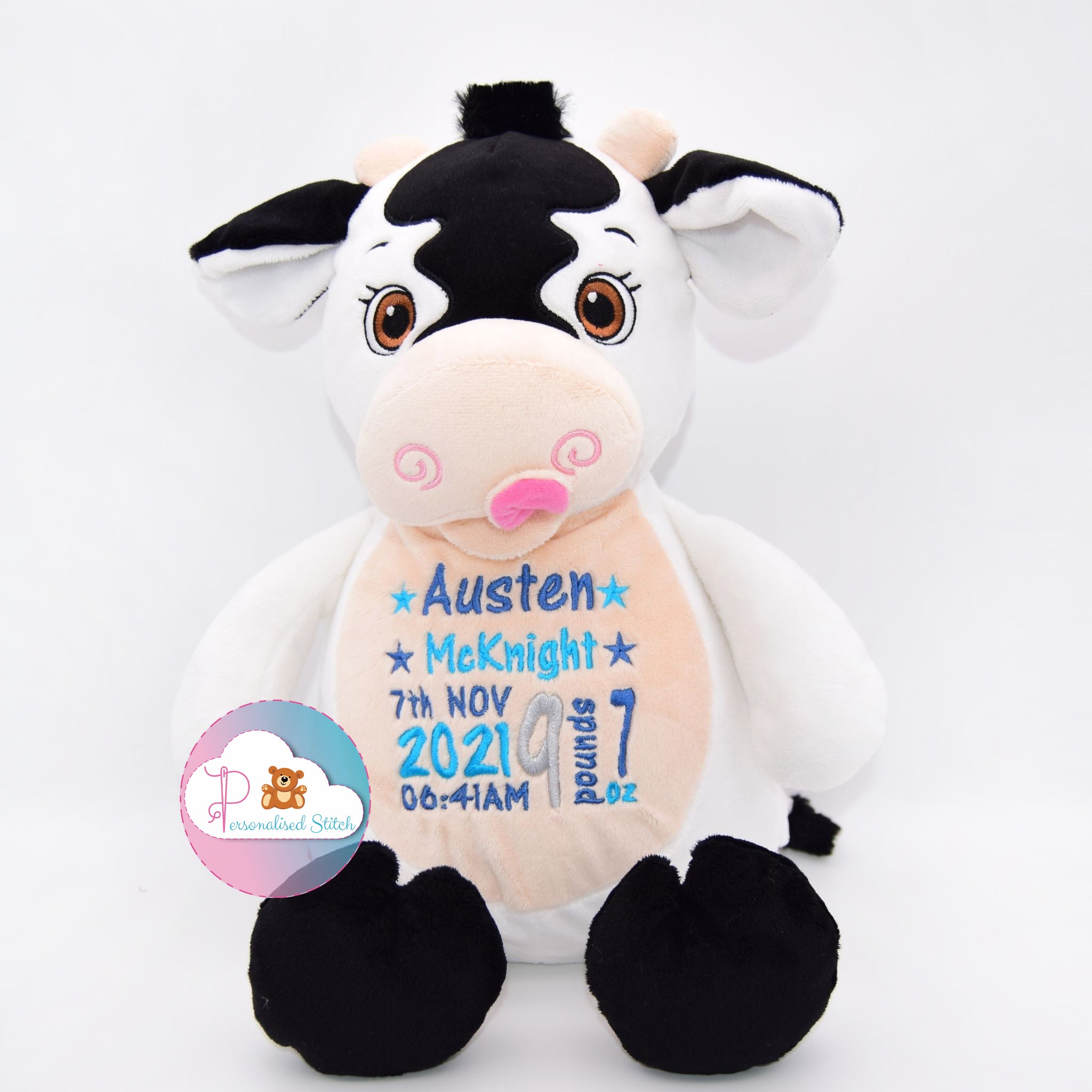 personalised cow soft toy
