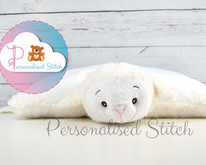 personalised lamb cushion