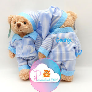 customised blue teddy bear