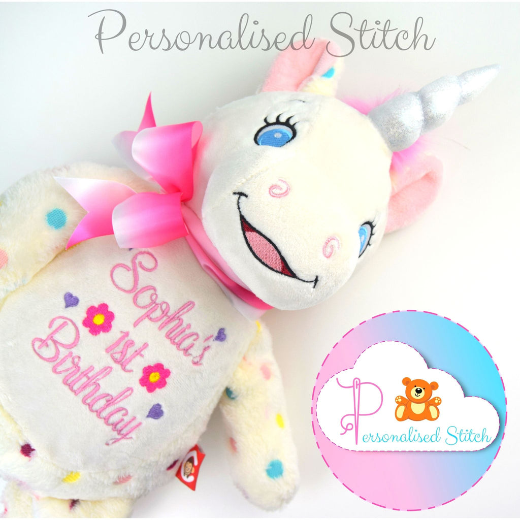 personalised unicorn teddy bear custom
