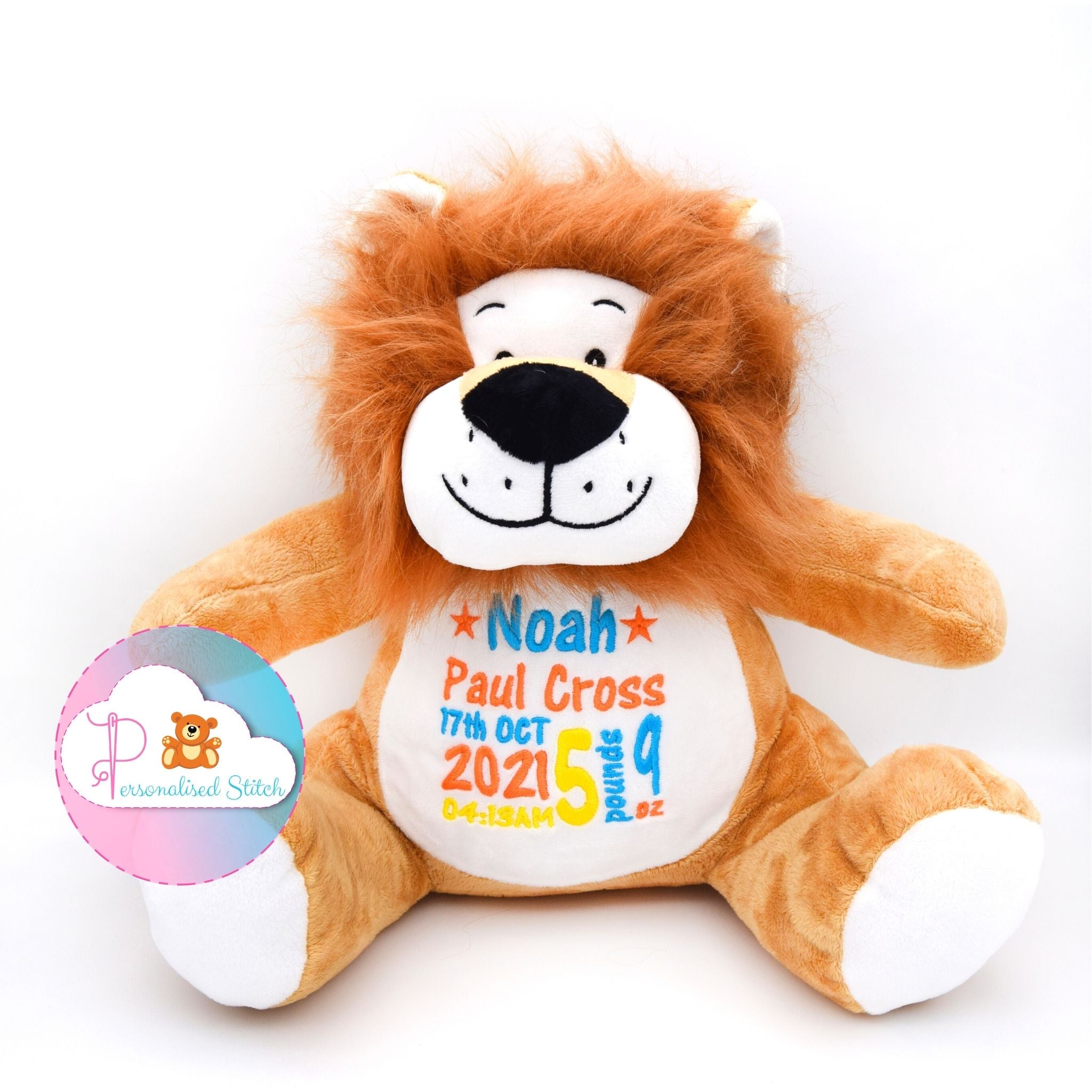 personalised lion teddy bear