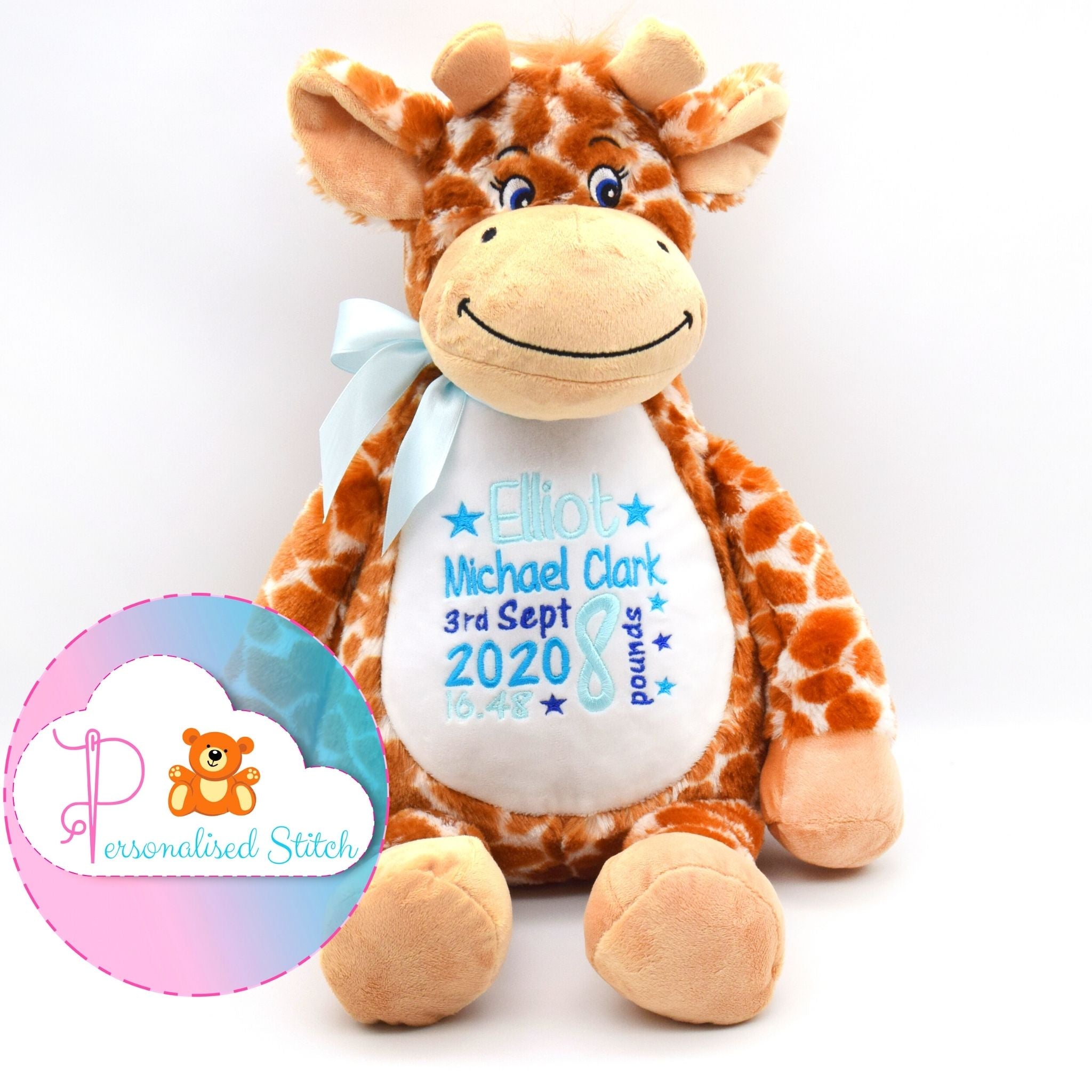personalised giraffe soft toy