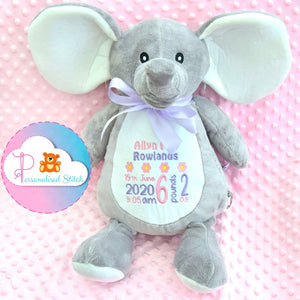 personalised elephant soft toy