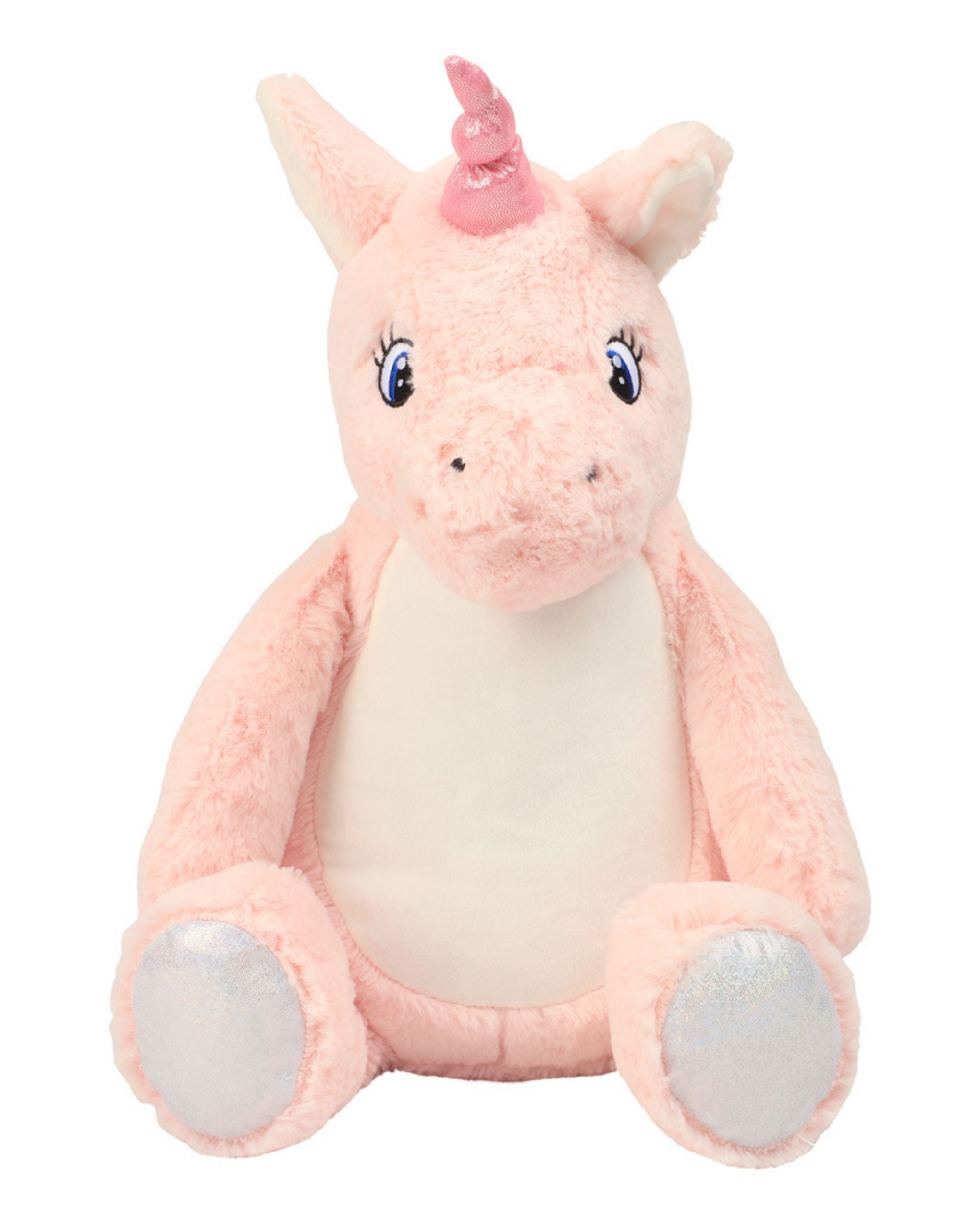 personalised pink unicorn teddy bear