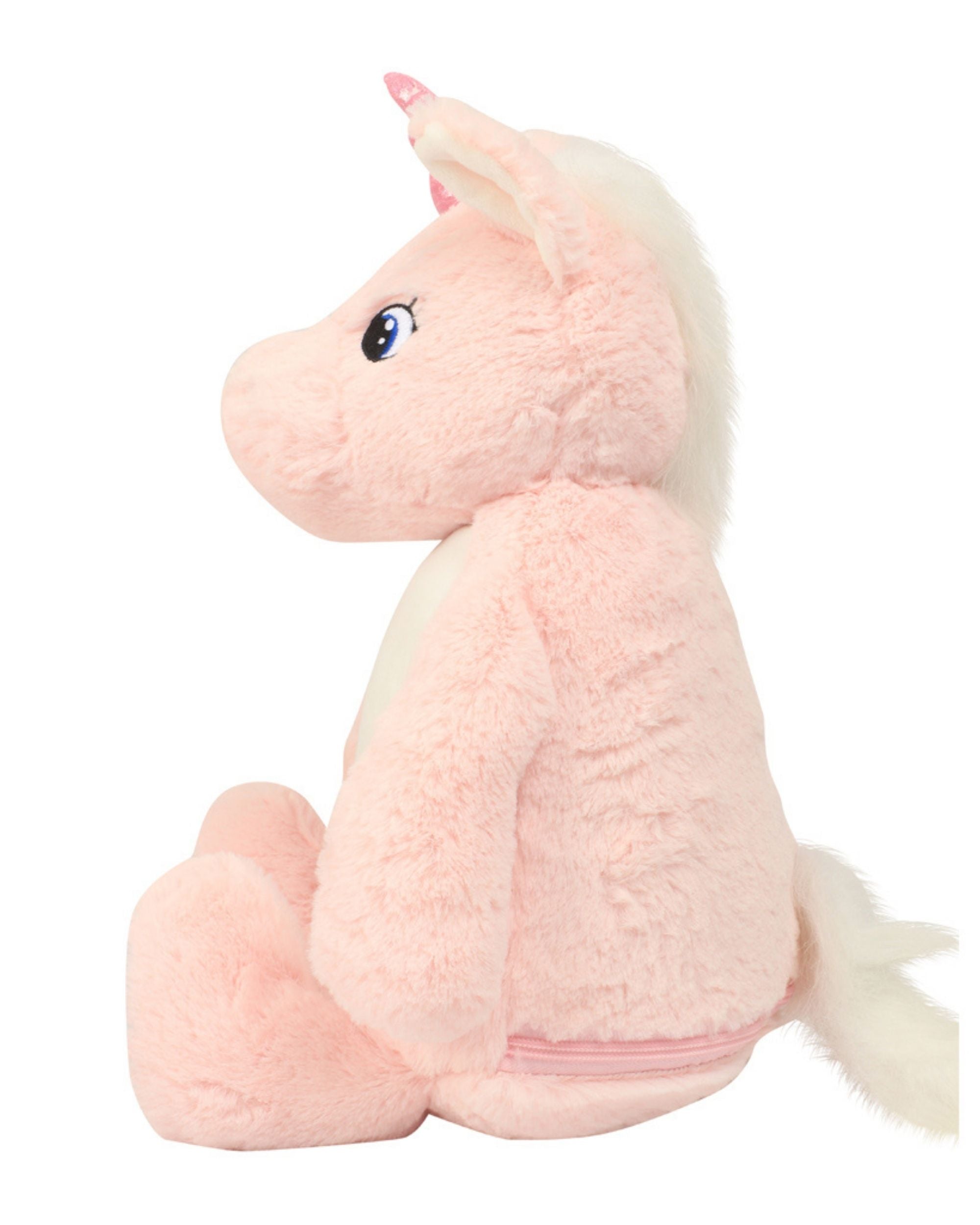 personalised pink unicorn soft toy teddy bear